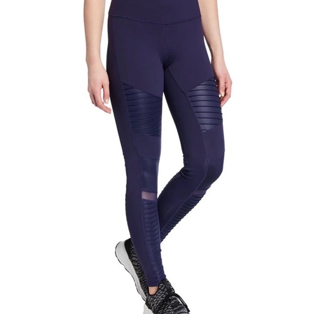 ALO Yoga Deep Blue Moto Leggings